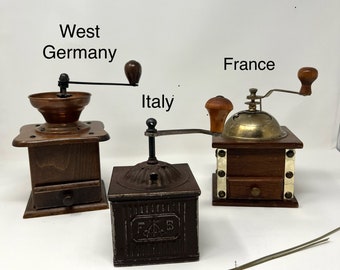 Vintage Coffee Bean Grinders | France, West Germany and Italy