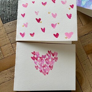 Cartes aquarelles faites à la main : Saint-Valentin