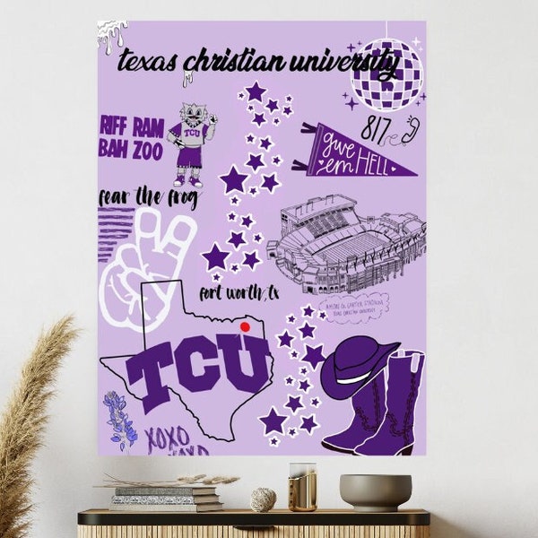 texas christian university digital wall art (TCU WALL ART)