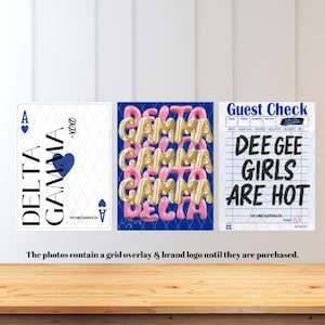 Delta Gamma Posters | Sorority Digital Art | Greek Life Wall Decor | Sorority Wall Art | Delta Gamma Prints | Sorority Aesthetic Decor