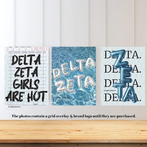 Delta Zeta Posters | Sorority Digital Art | Greek Life Wall Decor | Sorority Wall Art | Delta Zeta Prints | Sorority Aesthetic Decor