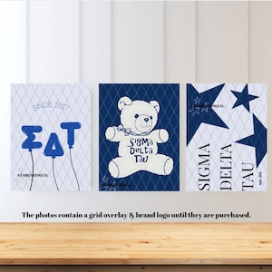 Sigma Delta Tau Posters | Sorority Digital Art | Greek Life Wall Decor | Sorority Wall Art | SDT Prints | Sorority Aesthetic Decor