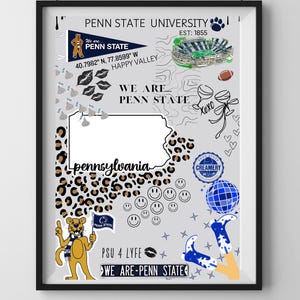 Pósteres de Penn State / Arte digital de Penn State / Decoración de pared de la Universidad Estatal de Pensilvania / Póster de Penn State / Arte digital de pared de Penn State