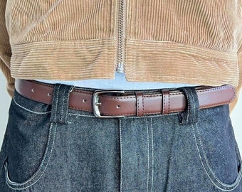 cintura dal design semplice vintage marrone americano occidentale