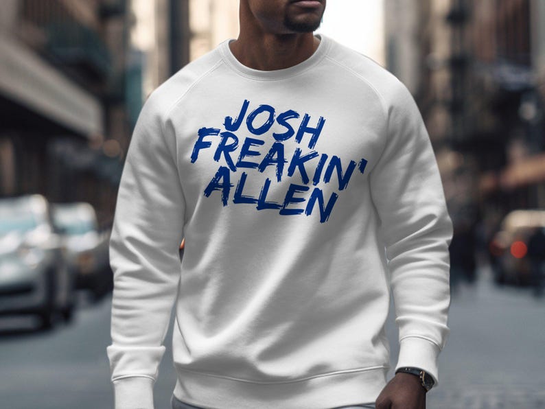 Camiseta de Josh Freakin Allen, camiseta gráfica de fútbol americano de Buffalo, ropa divertida para el día del partido, camiseta unisex vintage, sudadera con capucha, regalo para los fanáticos de Buffalo imagen 6