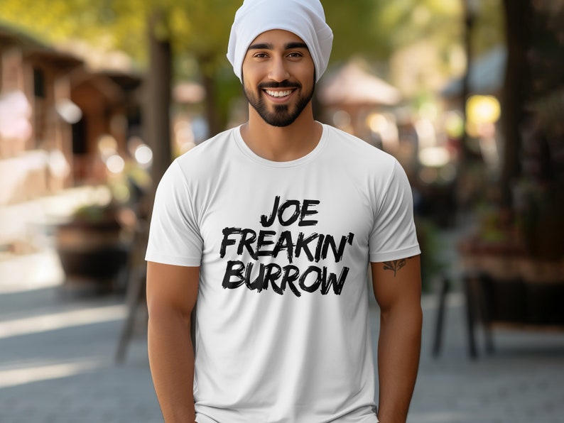 Joe Freakin Burrow Shirt, Cincinnati Football Graphic Tee, Funny Game Day Apparel, Unisex T-Shirt Sweatshirt Hoodie, Sports Fan Gift image 4