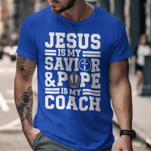 Jesus Is My Savior Pope Is My Coach Graphic T Shirt Sweatshirt Hoodie for Men and Women Basketball Fans. Kentucky Basketball fans tee, BBN