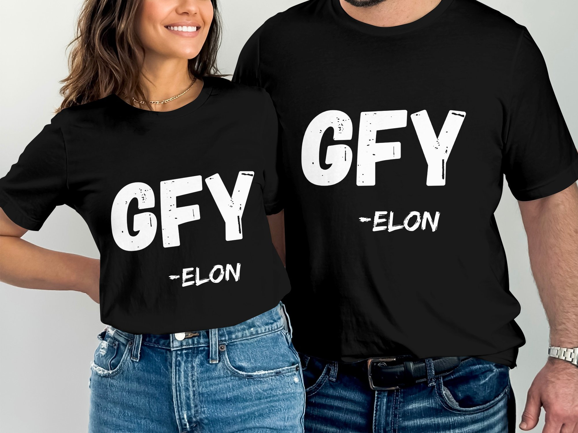 Einzigartiges Elon GFY T-Shirt & Sweatshirt, lustiges Meme Zitat T-Shirt, lässiges schwarzes Unisex Shirt, mutiges Text-Grafik-Top, Geschenk für Freunde, Männer und Frauen