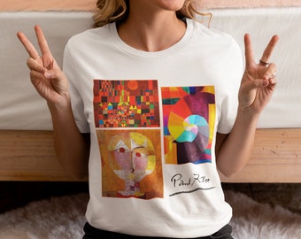 Paul Klee Art-T-shirt: kleurrijk T-shirt met moderne kunst