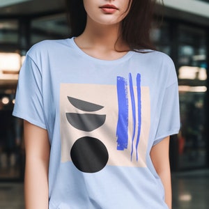 Abstract Graphic T-shirt: Modern Art, Geometric Design