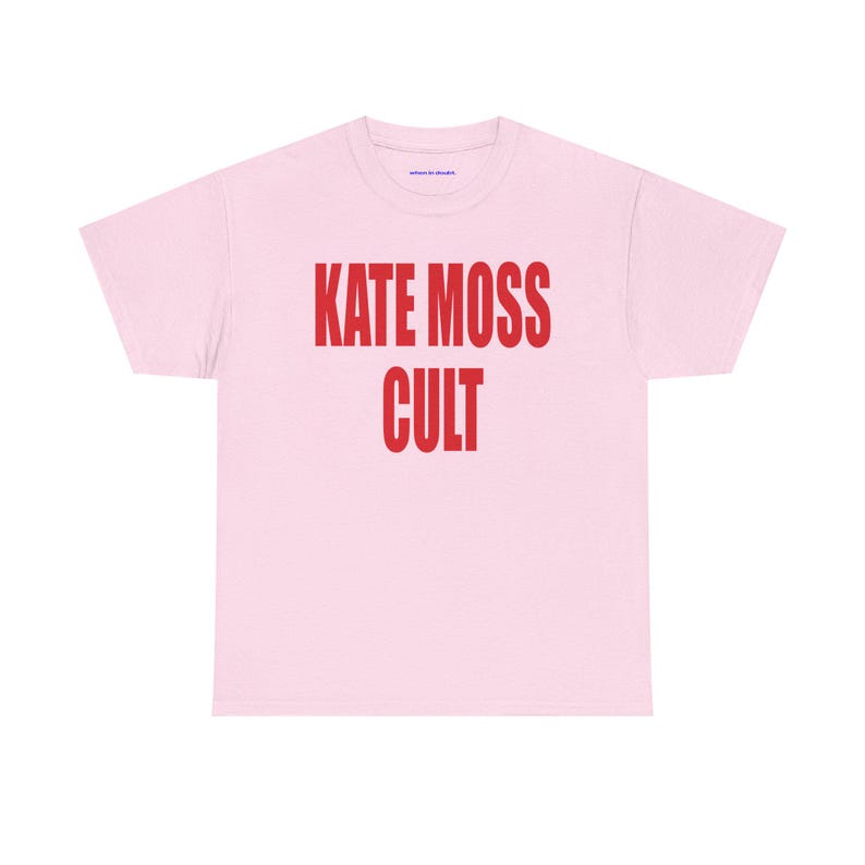 Kate Moss Cult Tshirt, Y2K Unisex Tshirt, 90s Model Graphic Tee, Streetwear Fashion Icon Tee, Bold White Slogan Shirt, Fashion Statement Top image 2