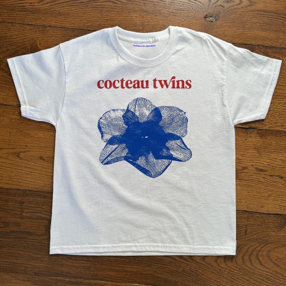 Cocteau Twins Vintage Graphic Baby Tee, 90s Band Graphic Tshirt, Heaven or Las Vegas Album Art Top, Rock Music Retro Shirt