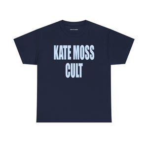 Kate Moss Cult Tshirt, Y2K Unisex Tshirt, 90s Model Graphic Tee, Streetwear Fashion Icon Tee, Bold White Slogan Shirt, Fashion Statement Top image 5