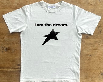 Ik ben de droom klassiek unisex zwaar katoenen T-shirt, iconische slogan, jaren 90 esthetische vintage tee trending print