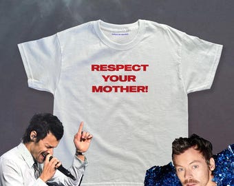 Harry Styles Respect Your Mother Baby Tee, HS Tour Tshirt, Y2K Concert Top, One Direction Tee