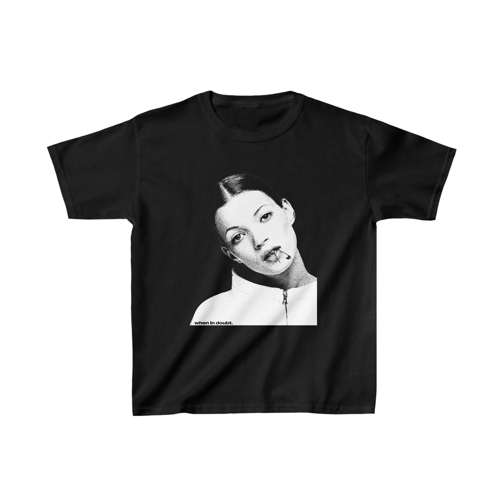 90's Kate Moss Graphic Baby Tee, Heavy Cotton, Iconic Slogan 90's Kate Moss Graphic Baby Tee, Heavy Cotton, Iconic Slogan
