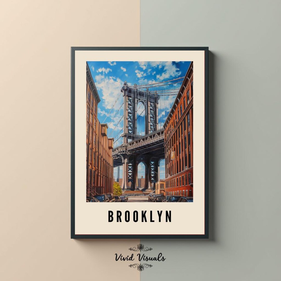 Brooklyn Dumbo Wall Art | Oil Painting Wall Art | Travel Wall Art ...