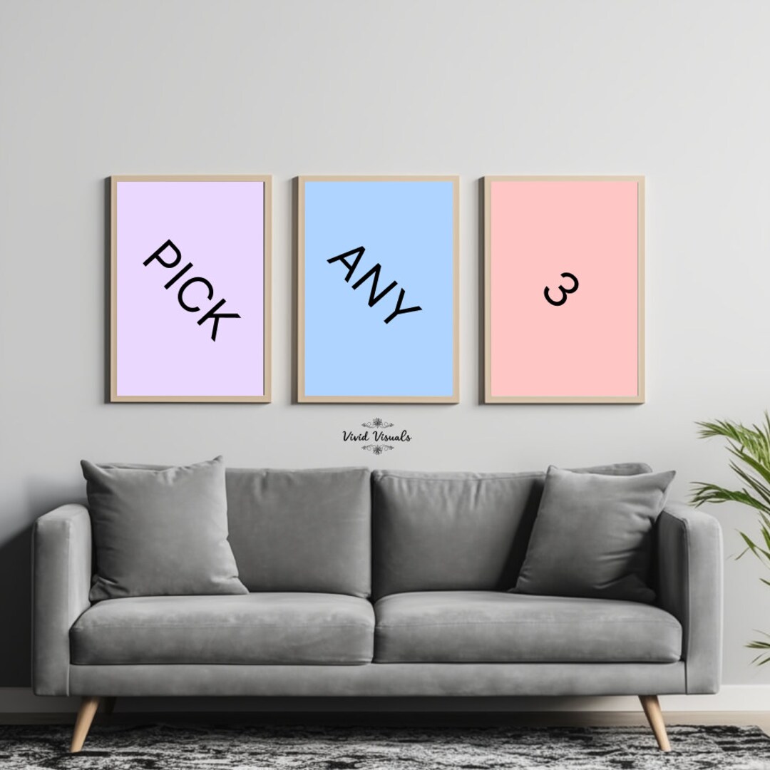 Pick Any Three | Wall Art Print | Trendy Wall Art | Set of 3 | Poster ...