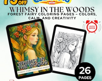 Forest Fairy Magic Coloring Pages – 26 Enchanting Printable Fairyland Scenes for Adults & Kids