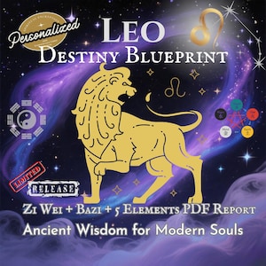 Plan de Destino Leo / Informe personalizado Zi Wei + Bazi + 5 Elementos / Lectura de Carta Astral en PDF personalizada