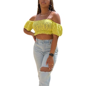 Neon yellow top zara sale