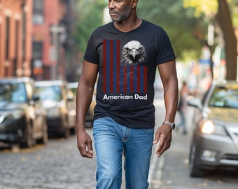 Día del padre, Camiseta de papá americano, Camiseta con bandera de águila, Nosotros, el pueblo, Camiseta de hombre de EE. UU., Camiseta patriótica, Camiseta con bandera de águila americana