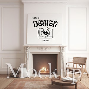 Large Square Canvas Mockup | Large Canvas Frame Mockup | Wall Hung Canvas Template Mockup | Canvas Template Mockup | Mockup JPEG