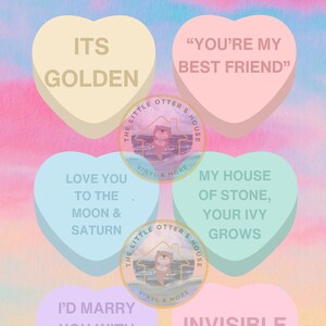 Carte postale coeurs de conversation imprimable parfaite pour les mélomanes