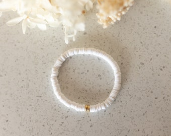 Plain White and Gold Bracelet