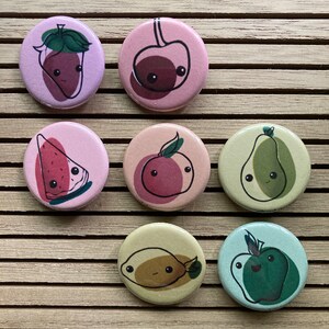 Cute Fruit Pinback Buttons