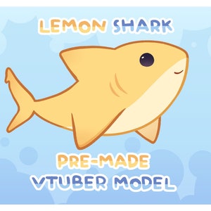 Vtuber de requin citron | Modèle Live2d Vtuber prêt à l'emploi pour le streaming