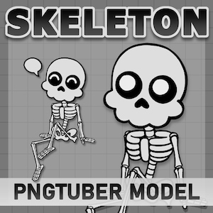 Skeleton PNGtuber | Ready to Use  in Veadotube | Premade Model for Streaming