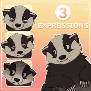 Badger Vtuber | VBridger-kompatibel, färdig att använda Live2d Vtuber-modell för streaming bild 2
