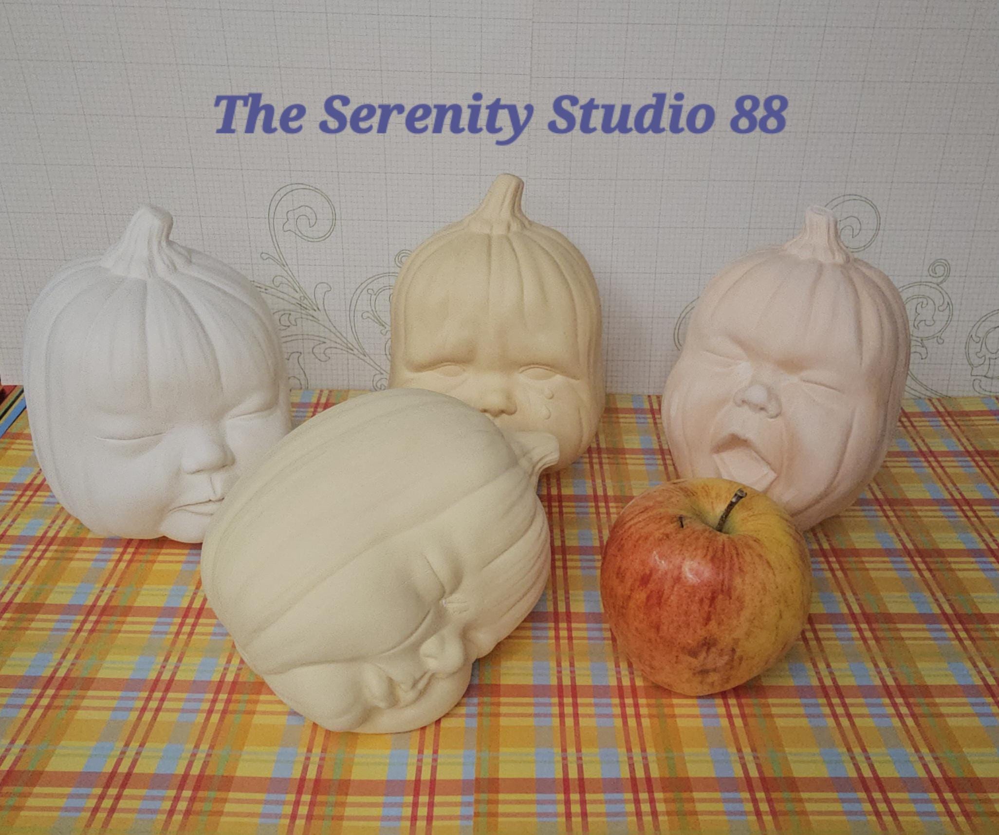 Pumpkin Baby Heads, Sleeping Crying Yawning Expressions, Fantasy