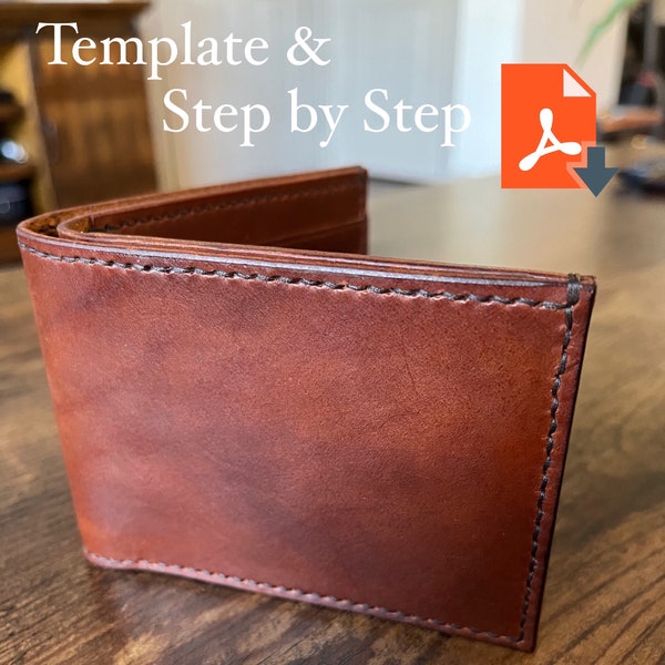 Luxury Leather Bifold Wallet Template with Step by Step Instructions V2.0 - PDF