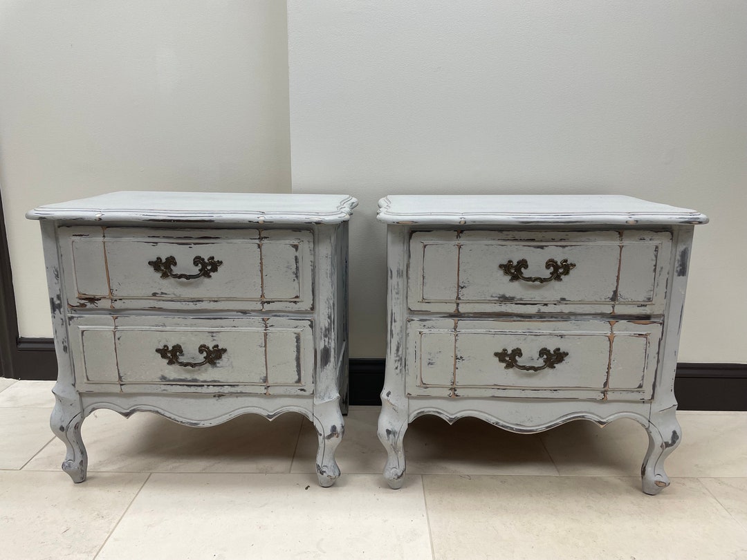 Vintage French Provincial Style Night Stands or Side Tables Original ...