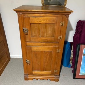 Antique Oak Ice Box - Etsy