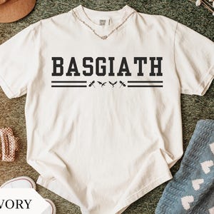 Basgiath war college shirt, Fourth Wing fan tee, romantasy reader merch, fantasy book club shirt, dragon rider comfort colors, booktok gift
