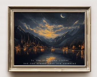Acotar Digital Download Velaris Art Print Printable Night Court Print City of Starlight Bookish Wall Art Booknook Corner Booktok Vintage Art