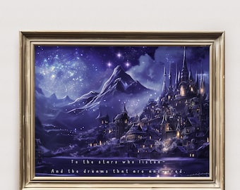 Velaris Print Digital Download Acotar Art Print Night Court Print City of Starlight Bookish Wall Art Booknook Corner Booktok Book Lovers