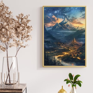 Póster de Night Court, Acotar Prythian Courts Wall Art, SIN MARCO, Póster de ACOMAF, Night Court, Impresión de Velaris, Arte de pared literario, Sara J Maas