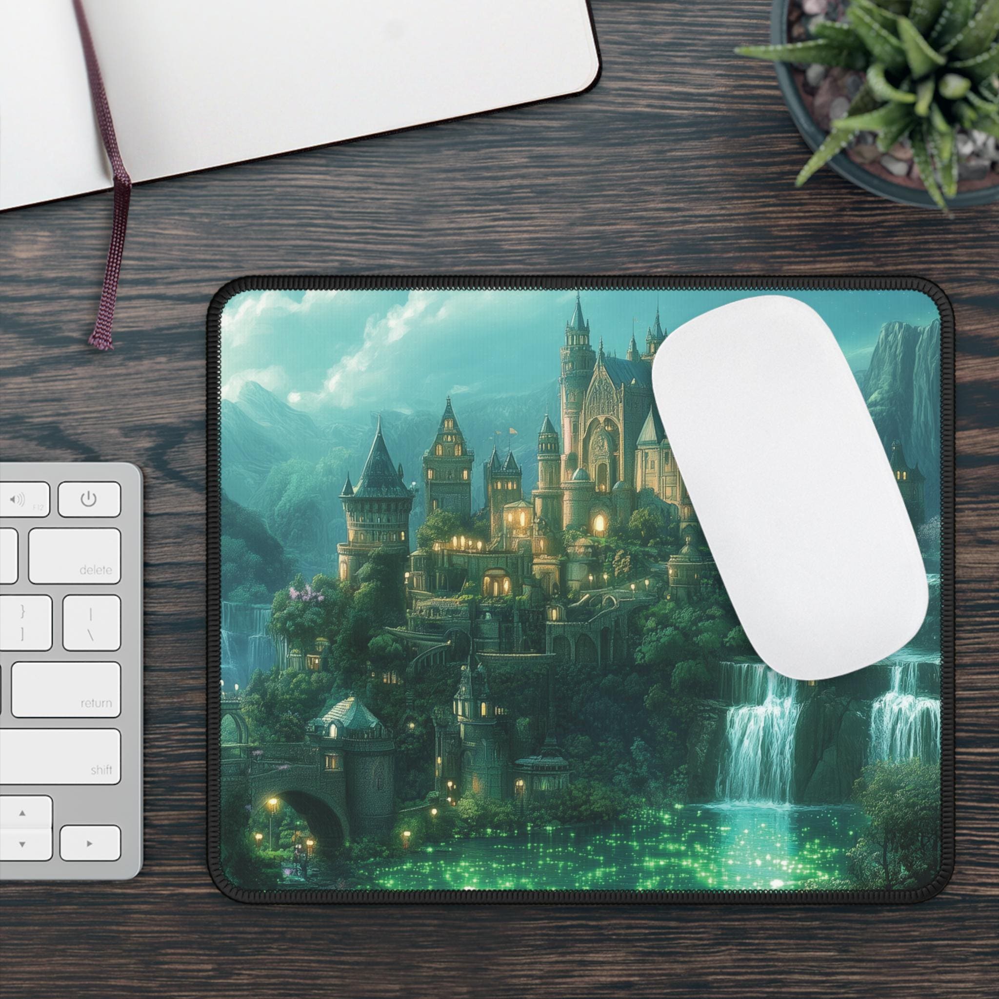 Fantasy Castle Desk Mat Fantasy Mouse Pads Bookish Desk Mat XXL Laptop ...