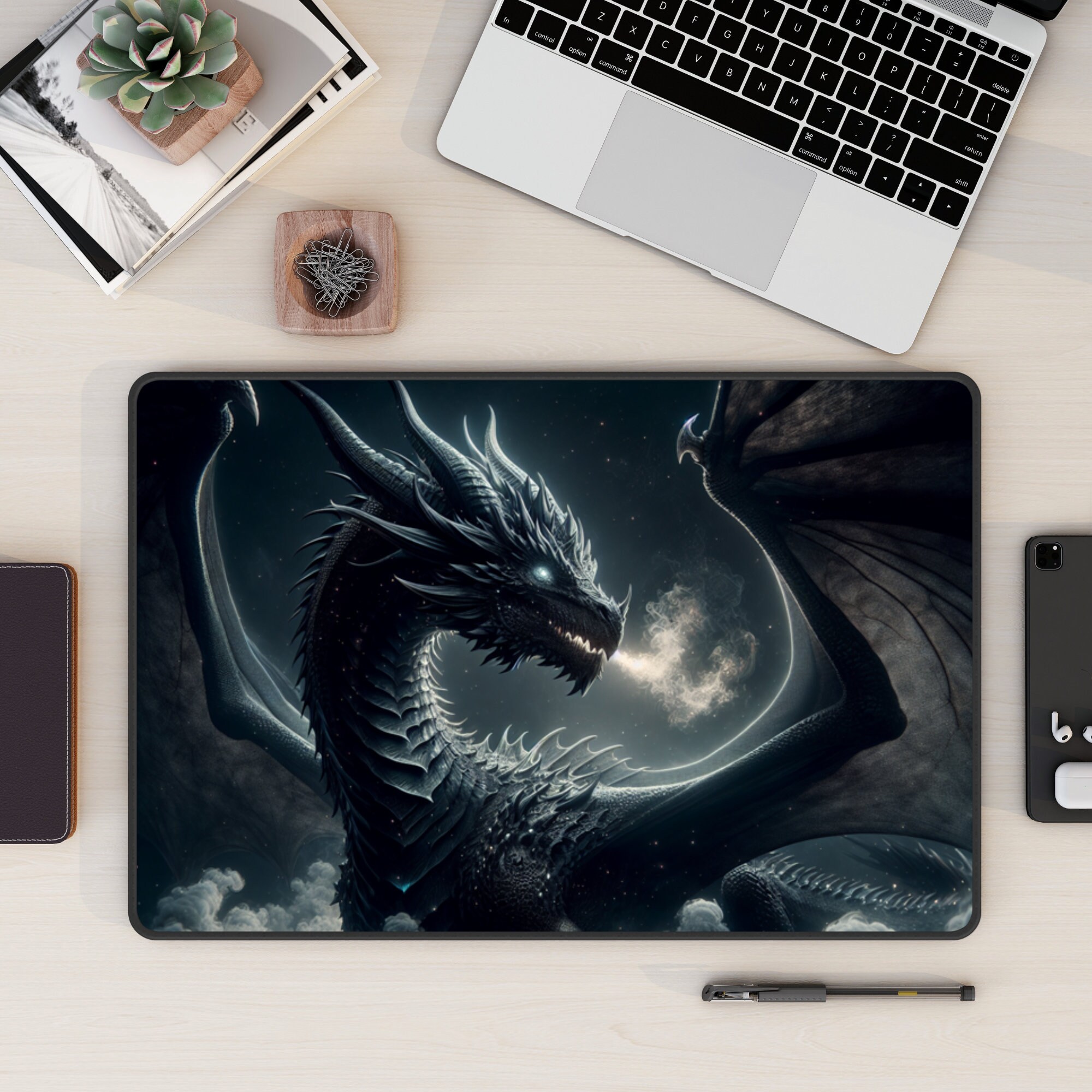 ドラゴンデスクマット - 拡張ゲーミングマウスパッド - ファンタジー