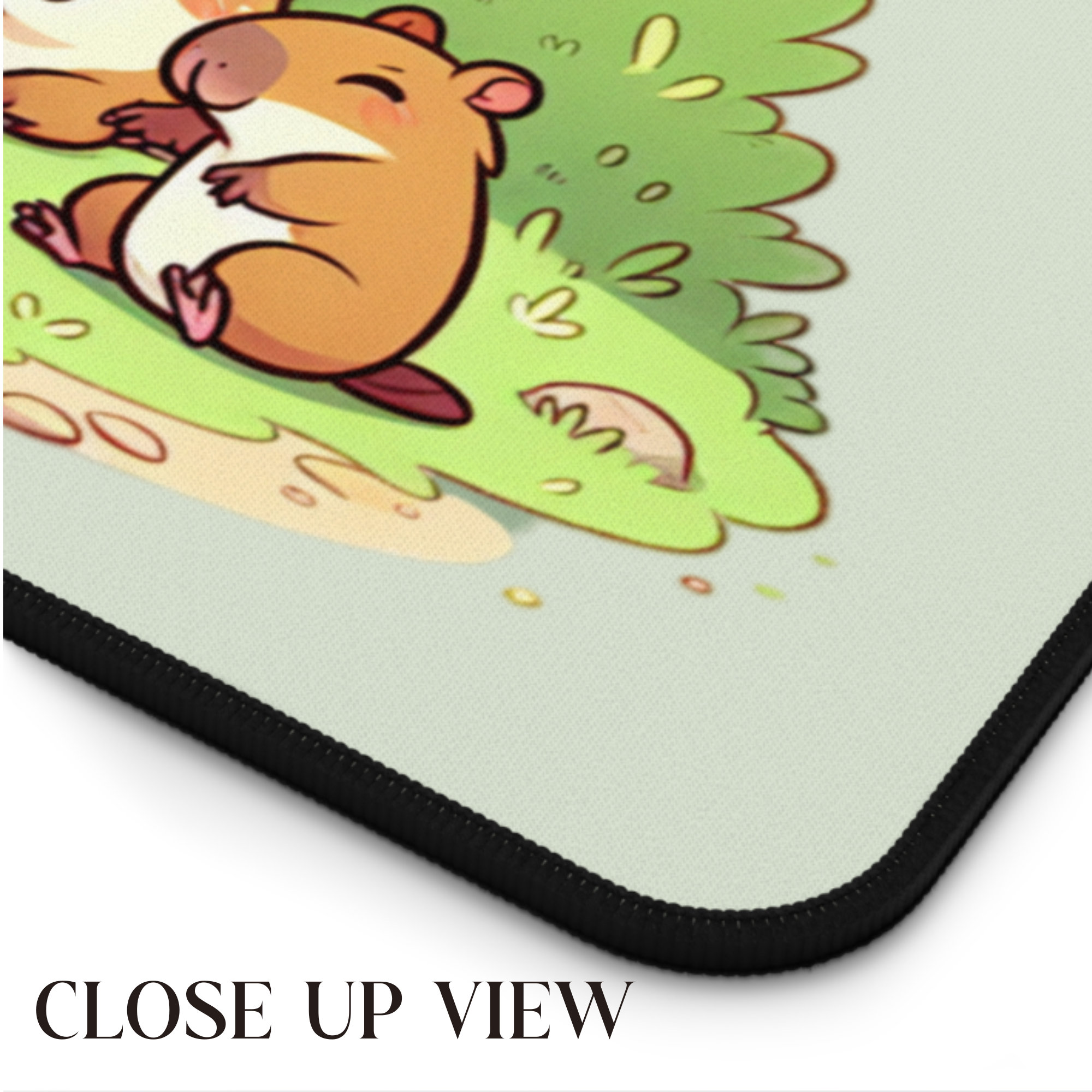 Capybara Cute Desk Mat, Be Cappy, Kawaii Mouse Pad Desk Accessory for ...