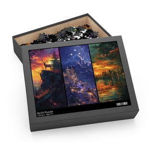 Maasverse Puzzle of Velaris, Terrasen, and Lunathion, ACOTAR Puzzle Throne of Glass Gift Crescent City SJM Merch Bookish Gift Idea Booktok