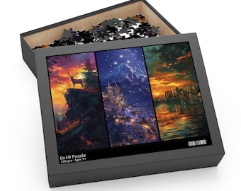 Maasverse Puzzle of Velaris, Terrasen, and Lunathion, ACOTAR Puzzle Throne of Glass Gift Crescent City SJM Merch Bookish Gift Idea Booktok