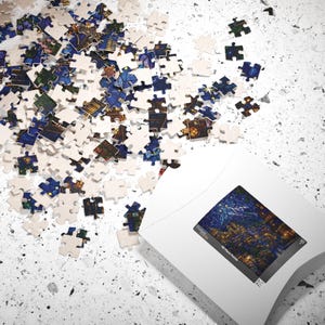 Stained Glass Velaris Night Court Puzzle | City of Starlight ACOTAR Inspired Fantasy Art Jigsaw | Bookish Romantasy Gift image 4