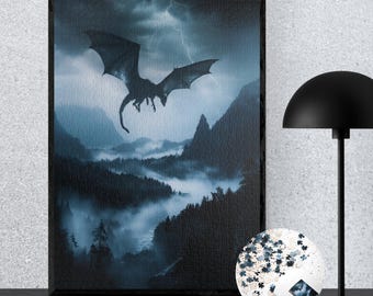Fourth Wing Picture Puzzle Basgiath War College Art Puzzle Dragon Rider Book Room Decor Bookish Merch Book Lovers Gift Idea