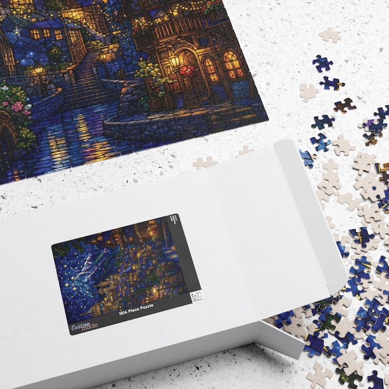 Stained Glass Velaris Night Court Puzzle | City of Starlight ACOTAR Inspired Fantasy Art Jigsaw | Bookish Romantasy Gift image 10
