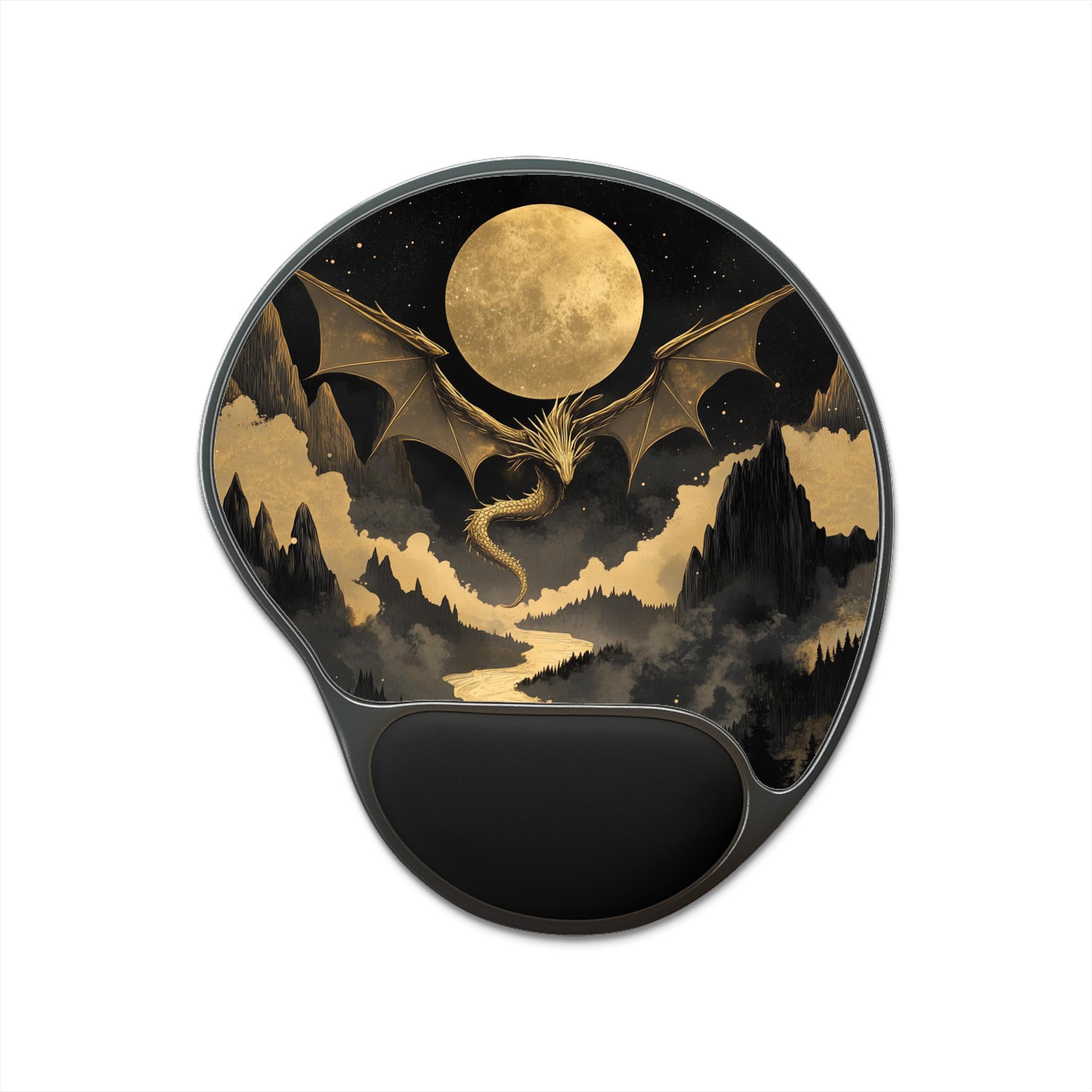 リストレスト付きドラゴンマウスパッド：ゴシックファンタジー
